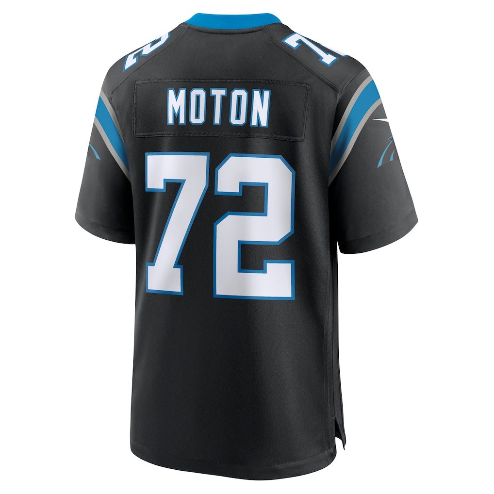 Choea C.Panthers #72 Taylor Moton Black Team Game Jersey