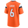 Choea D.Broncos #6 P.J. Locke Orange  Team Game Jersey