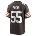Choea C.Browns #55 Ethan Pocic Brown Game Jersey