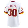 Choea W.Commanders #30 Austin Ekeler White Game Super Bowl Era Jersey