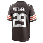 Choea C.Browns #29 Cameron Mitchell Brown Team Game Jersey