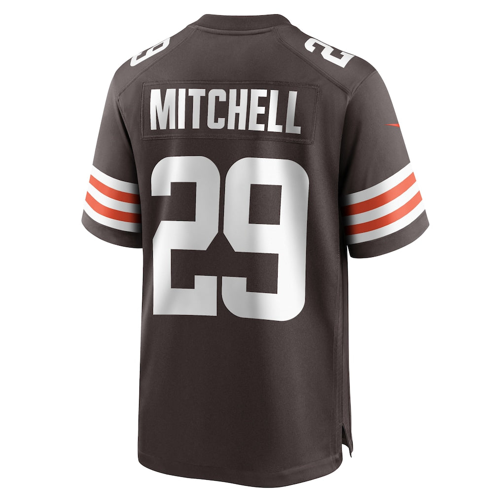 Choea C.Browns #29 Cameron Mitchell Brown Team Game Jersey