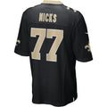 Choea NO.Saints #77 Carl Nicks Black Game Retired Player Jersey