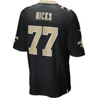 Choea NO.Saints #77 Carl Nicks Black Game Retired Player Jersey