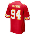 Choea KC.Chiefs #94 Malik Herring Red Team Game Player Jersey