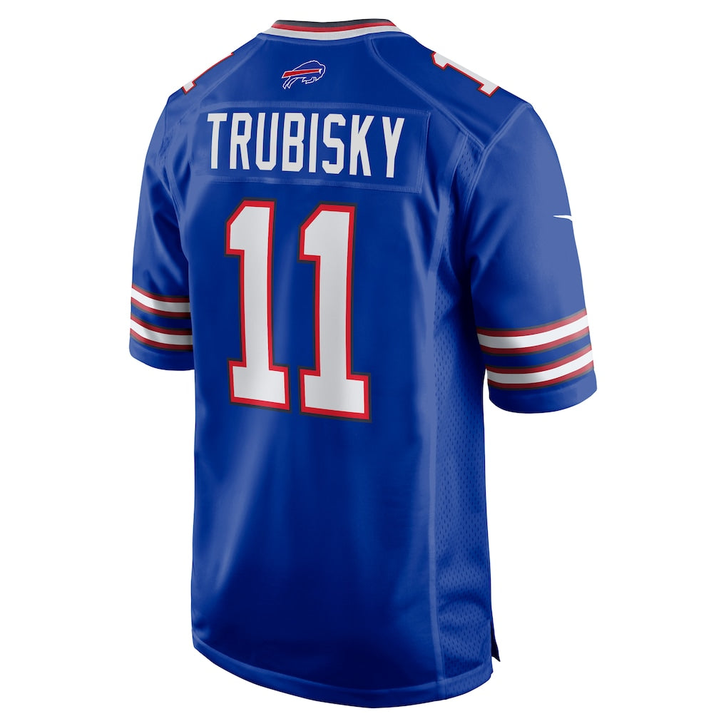 Choea B.Bills #11 Mitchell Trubisky Royal Game Jersey