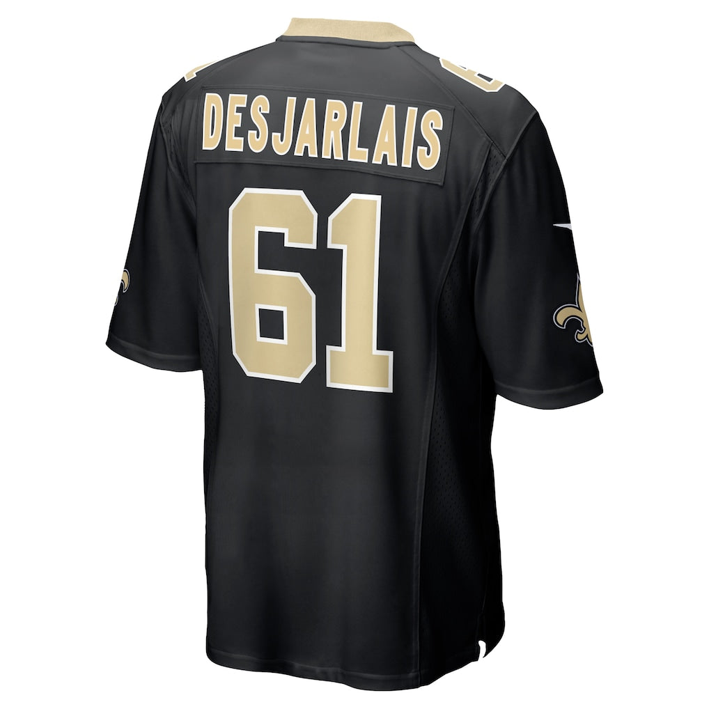 Choea NO.Saints #61 Drew Desjarlais Black Game Player Jersey