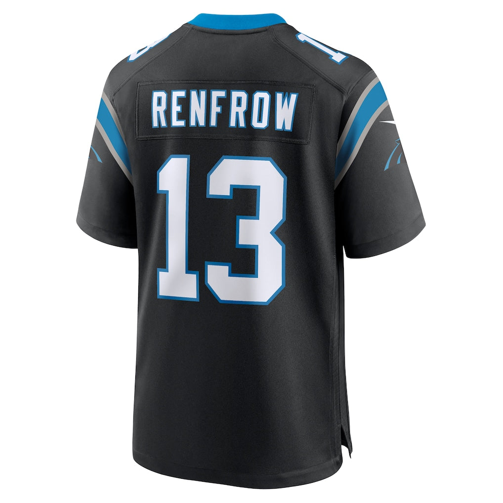 Choea C.Panthers #13 Hunter Renfrow Black Team Game Jersey