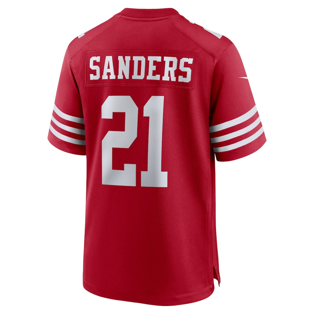 Choea SF.49ers #21 Deion Sanders Scarlet Team Retired Player Game Jersey