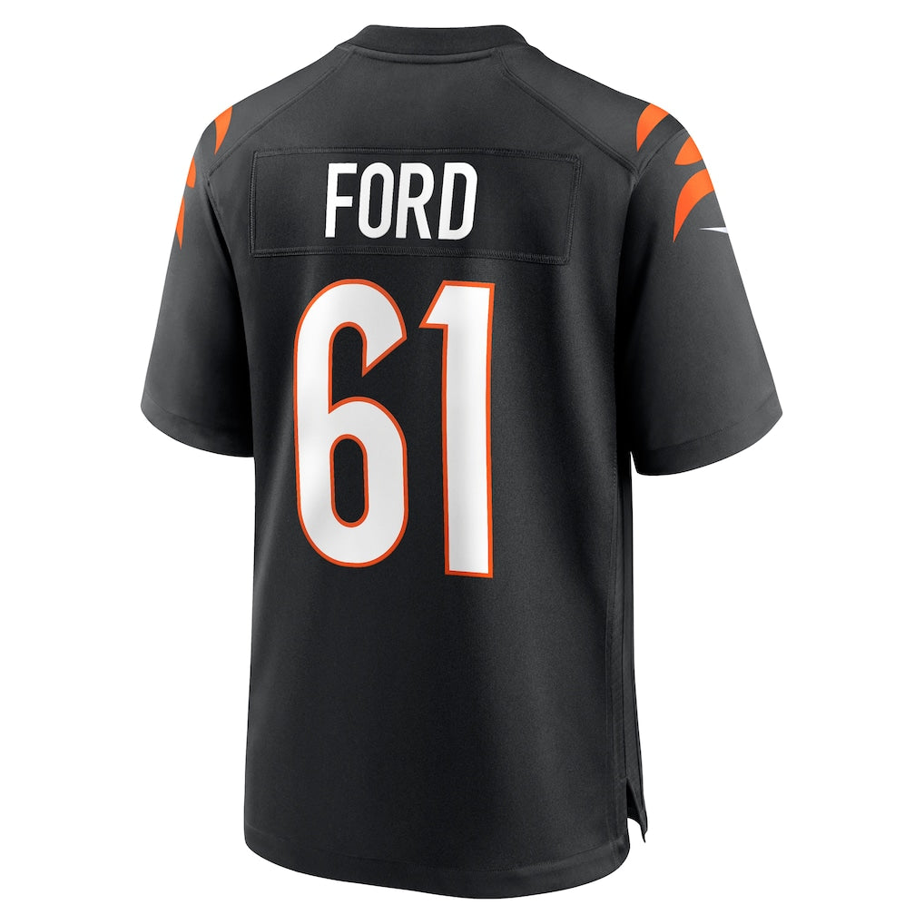 Choea C.Bengals #61 Cody Ford Black Game Jersey