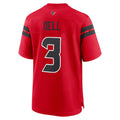Choea H.Texans #3 Tank Dell Red Alternate Game Jersey