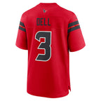Choea H.Texans #3 Tank Dell Red Alternate Game Jersey