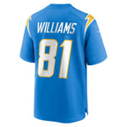 Choea LA.Chargers #81 Mike Williams Powder Blue Team Game Jersey