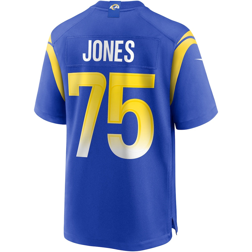 Choea LA.Rams #75 Deacon Jones Royal Game Retired Player Jersey