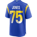 Choea LA.Rams #75 Deacon Jones Royal Game Retired Player Jersey