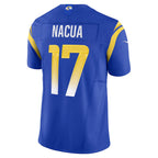Choea LA.Rams #17 Puka Nacua Royal Vapor F.U.S.E. Limited Jersey