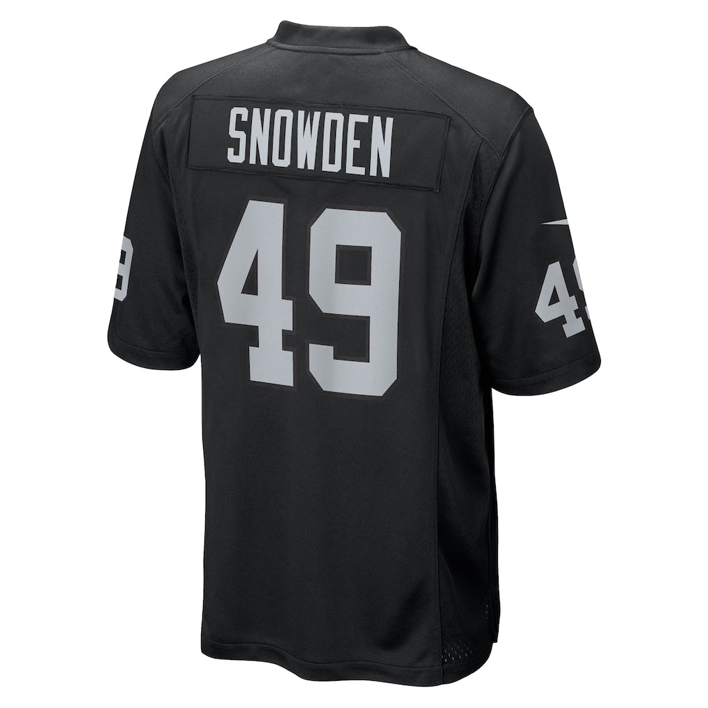 Choea LV.Raiders #49 Charles Snowden Black Team Game Jersey