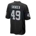 Choea LV.Raiders #49 Charles Snowden Black Team Game Jersey