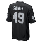 Choea LV.Raiders #49 Charles Snowden Black Team Game Jersey