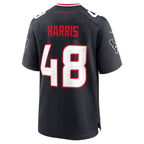 Choea H.Texans #48 Christian Harris Navy Team Game Jersey