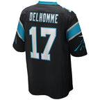 Choea C.Panthers #17 Jake Delhomme Black Game Retired Player Jersey