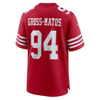 Choea SF.49ers #94 Yetur Gross-Matos Scarlet Team Game Jersey