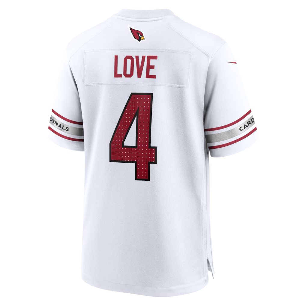 Choea A.Cardinals #4 Jeremiyah Love White Game Player Stitched Jerseys