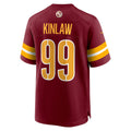 Choea W.Commanders #99 Javon Kinlaw Burgundy Team Game Jersey
