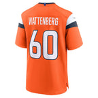 Choea D.Broncos #60 Luke Wattenberg Orange Team Game Jersey