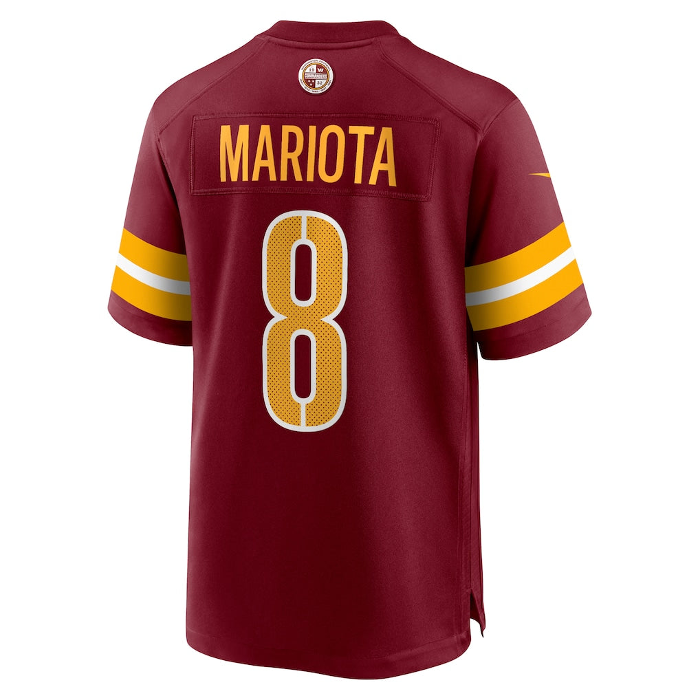 Choea W.Commanders #8 Marcus Mariota Burgundy Team Game Jersey