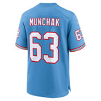Choea T.Titans #63 Mike Munchak Light Blue Retired Player Alternate Game Jersey