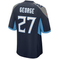 Choea T.Titans #27 Eddie George Navy Game Retired Player Jersey