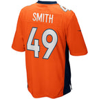 Choea D.Broncos #49 Dennis Smith Orange Retired Player Alternate Game Jersey