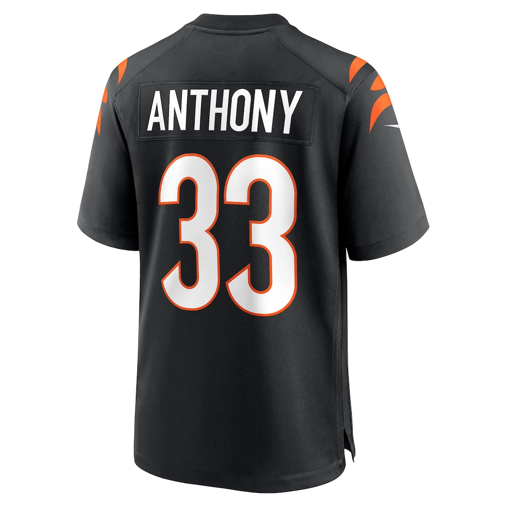 Choea C.Bengals #33 Daijahn Anthony Black Game Jersey