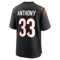 Choea C.Bengals #33 Daijahn Anthony Black Game Jersey