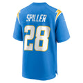 Choea LA.Chargers #28 Isaiah Spiller Powder Blue Team Game Jersey