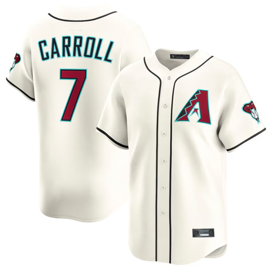 Choea A.Diamondbacks #7 Corbin Carroll Player Cream Limited American Personalized Stitched Jerseys