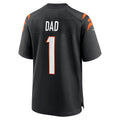 Choea C.Bengals #1 Dad Black Game Jersey