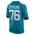 Choea J.Jaguars #76 Ezra Cleveland Teal Game Jersey