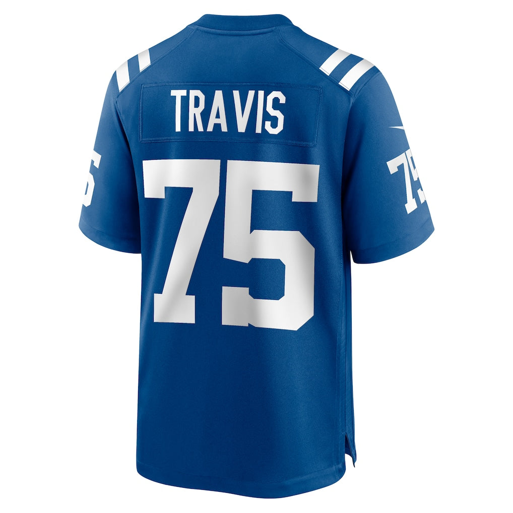 Choea IN.Colts #75 Jalen Travis Royal Team Game Jersey