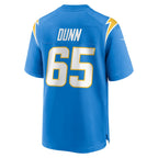 Choea LA.Chargers #65 Michael Dunn Powder Blue Team Game Jersey
