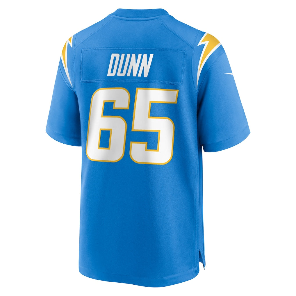 Choea LA.Chargers #65 Michael Dunn Powder Blue Team Game Jersey