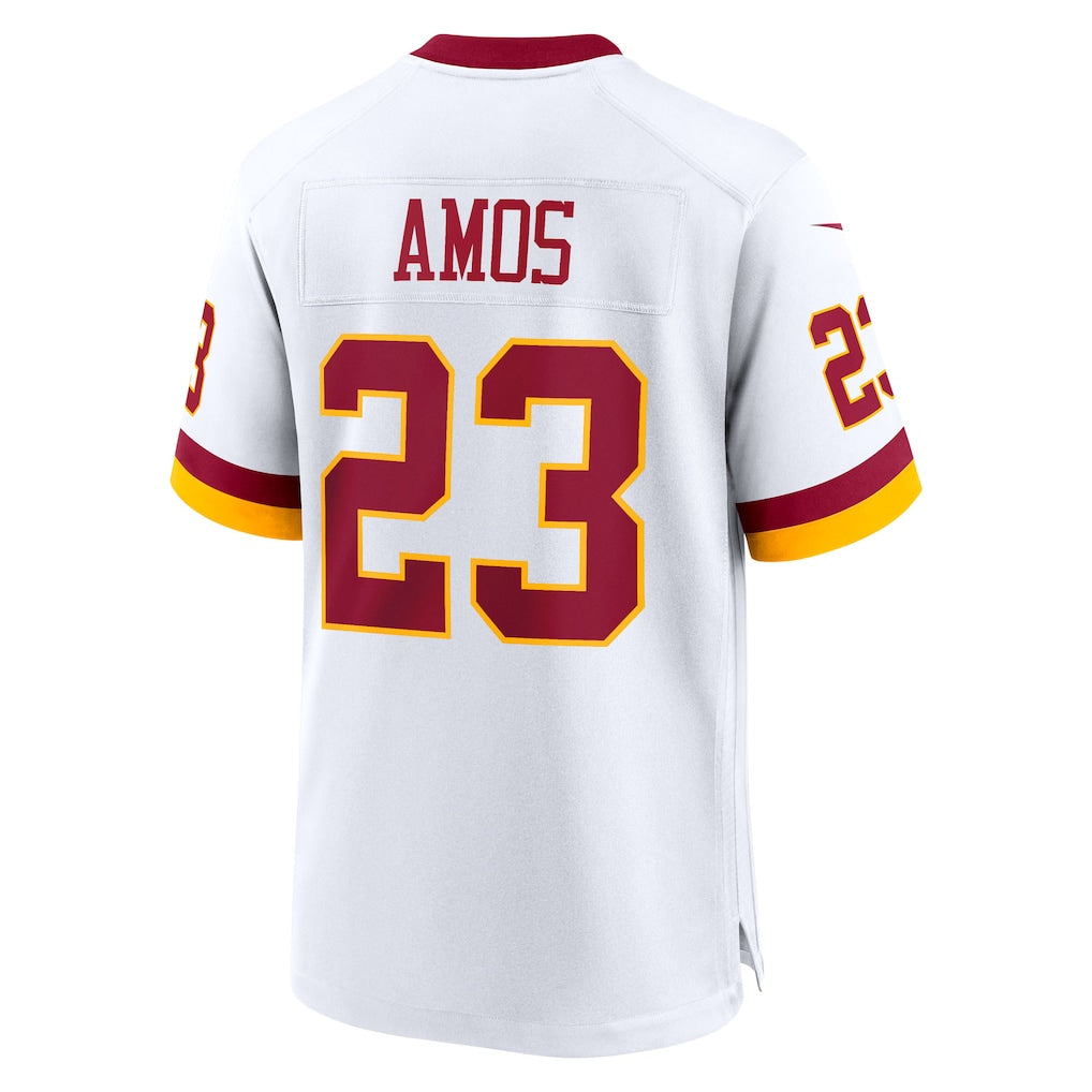 Choea W.Commanders #23 Trey Amos White Game Super Bowl Era Jersey