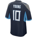 Choea T.Titans #10 Vince Young Navy Game Retired Player Jersey