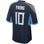 Choea T.Titans #10 Vince Young Navy Game Retired Player Jersey