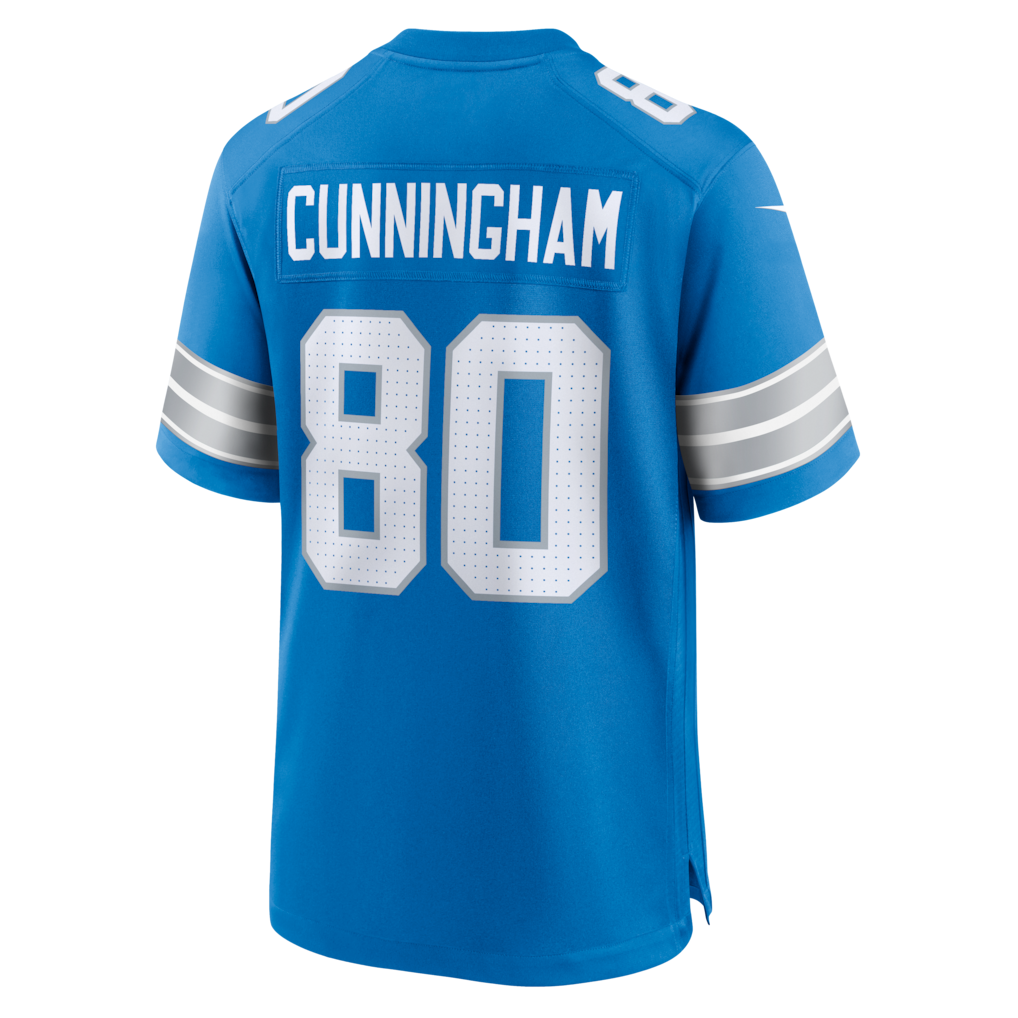 Choea D.Lions #80 Malik Cunningham Blue Team Game Jersey