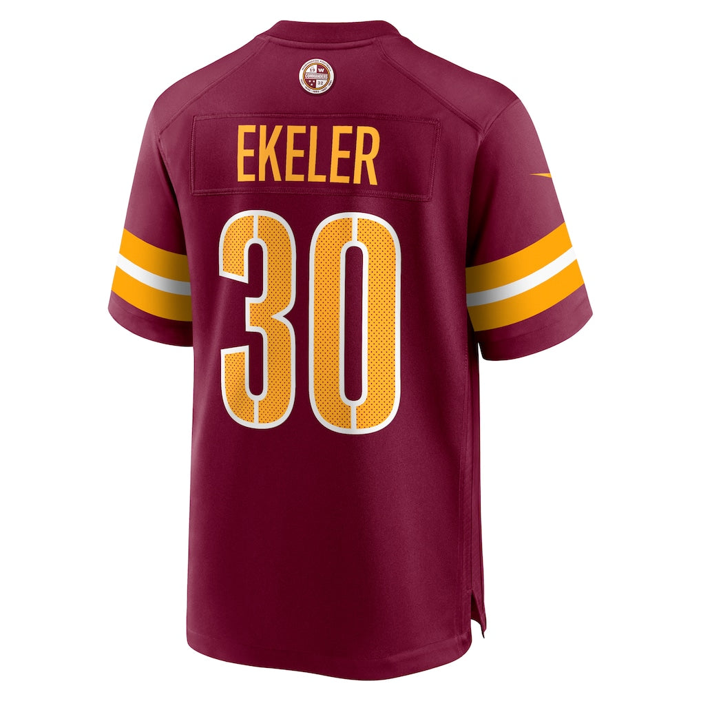 Choea W.Commanders #30 Austin Ekeler Burgundy Game Player Jersey
