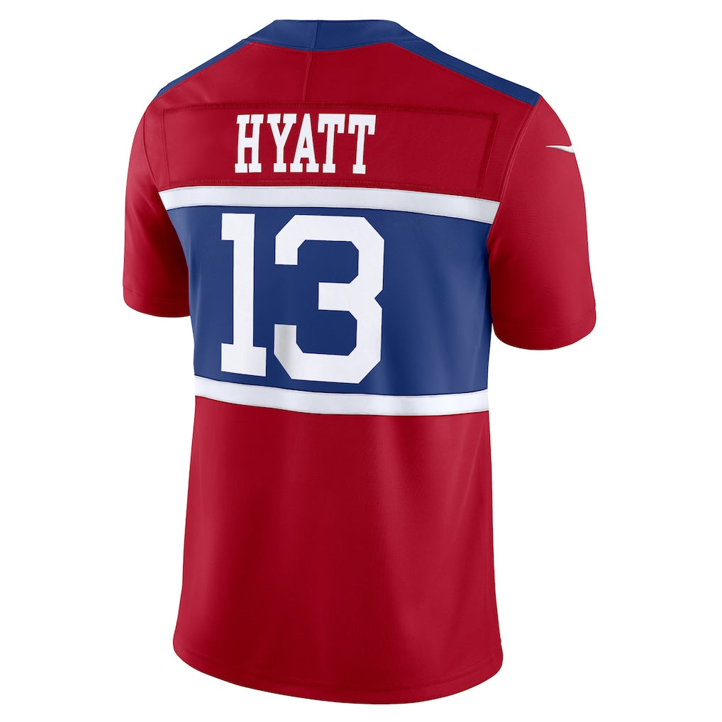 Choea NY.Giants #13 Jalin Hyatt Century Red Alternate Vapor F.U.S.E. Limited Jersey