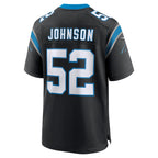 Choea C.Panthers #52 DJ Johnson Black Game Jersey