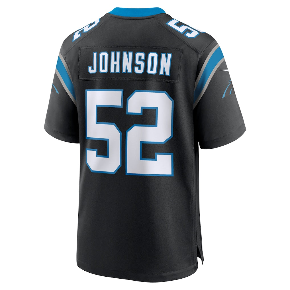 Choea C.Panthers #52 DJ Johnson Black Game Jersey